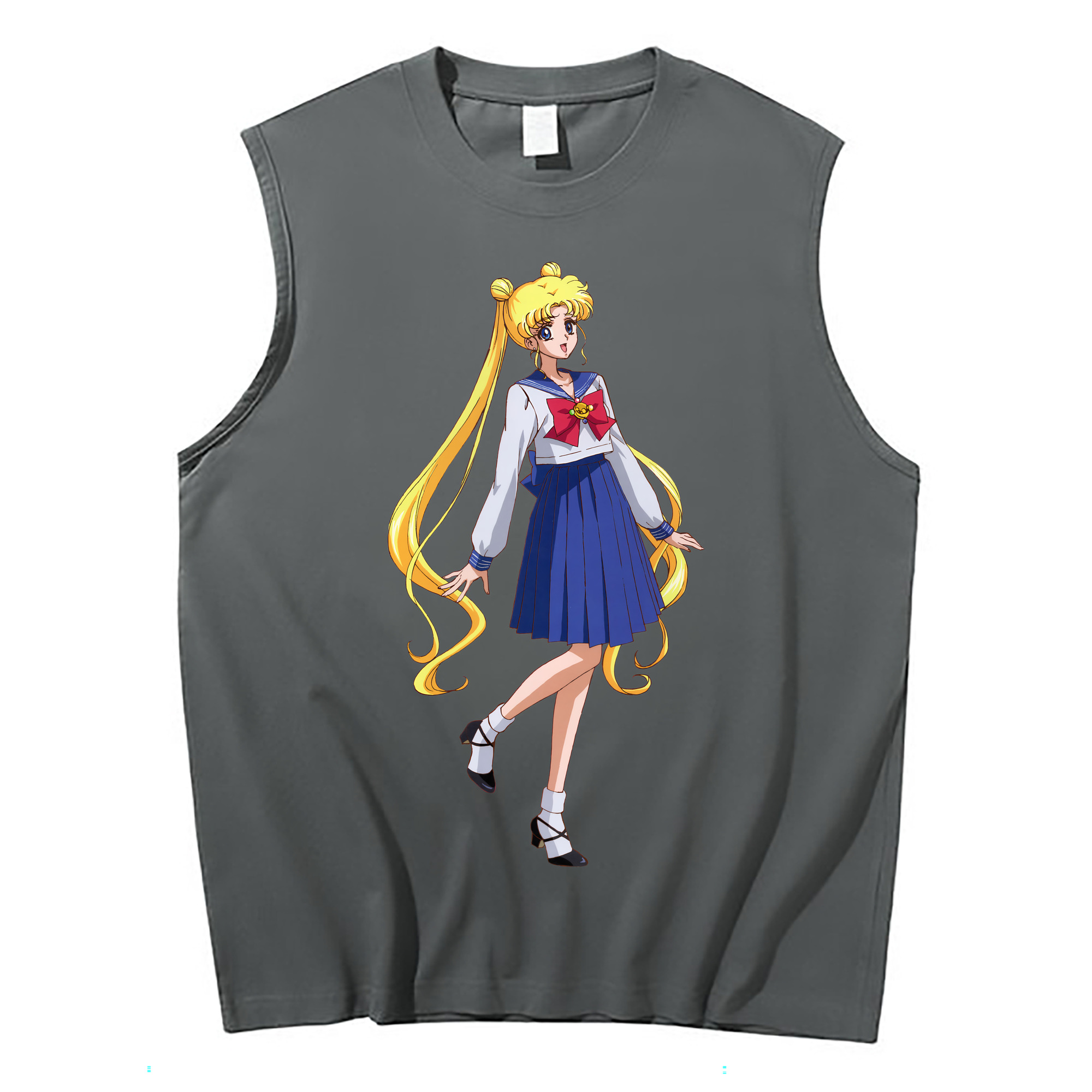 （画像用） 美少女戦士セーラームーン 愛野 美奈子 あいの みなこ Sailor Moon Aino Minako コットン100％タンクトップ（フロントプリント）